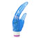 Pênis Dupla Ação com Vibrador - Gel Azul (Imagem 1 de 2)