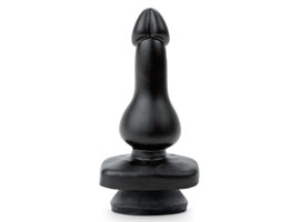 Plug Anal Foguete Black com Ventosa - prazer anal