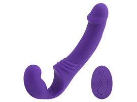 Double Rider Strapless Vibrator Purple - Controle