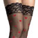 Sheer Lace Top Thigth Highs w/ Woven Hearts (Imagem 2 de 2)