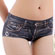 Calcinha Short - Spandex - Estampa Jeans Preta (Imagem 1 de 2)