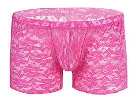 Cueca Boxer Renda - Gatinho Safado - Pink