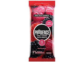 Preservativo Prudence Tutti-Frutti - com 6 unid