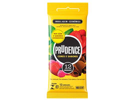 Preservativo Prudence Mix Cores e Sabores - c/ 12