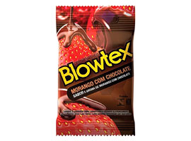 Preservativo: Blowtex® Morango c/chocolate c/3 uni