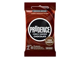 Preservativo Prudence Chocolate - com 3 unid