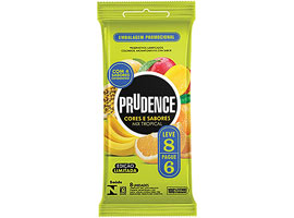 Preservativo Prudence Mix Tropical - c/ 8 unid.