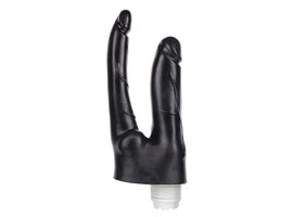 Double Penetrator Black - Pênis duplo com Vibrador