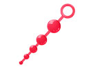 Plug Anal com 5 esferas - Vermelho