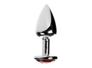 Hard Plug Anal de Metal Cromado com Joia