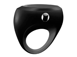 Miao Lian Vibrating Cock Ring Black - Anel peniano