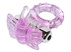 Butterfly Pink Vibrating Cock Ring - 7 funções