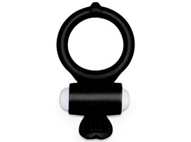 Power Clit Cockring Heart Black - Anel Vibrador