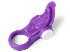 Power Clit Cock Ring Purple Anel Peniano vibrador