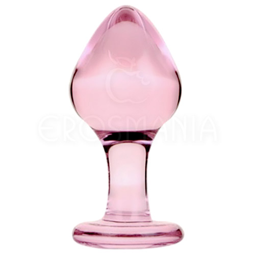 Glass Conic Butt Plug Rose - Plug anal de vidro