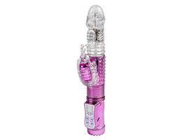 Rechargeable Rabbit Rose - Pênis vai-e-vem e Gira