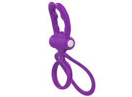 Double Cockring Purple - Anel para pênis e escroto