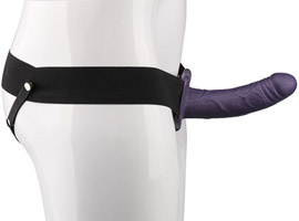 Unissex Hollow Strap-on Purple - Capa com cinta