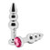 Hard Metal Plug Ball w/ Crystal Pink - Plug anal (Imagem 2 de 2)