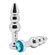 Hard Metal Plug Ball w/ Crystal Blue - Plug anal (Imagem 2 de 2)