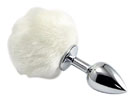 Butt Plug Bunny Tail White - Plug metal c/ rabo M