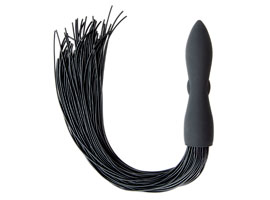 Plug Anal Vibrador com Rabo Chicote - Silicone