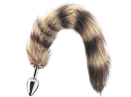 Lust Metal Raccoon Tail - Plug Anal com Rabo