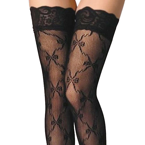 Fishnet Sexy Lace Top - Meias 7/8