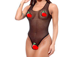 Body Fio Dental em Tule Transparente