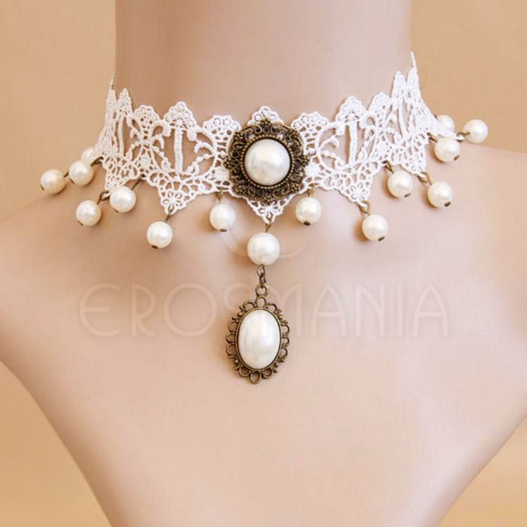 Colar de Renda - White Stone