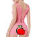 Camisola Transparente Arrastões com floral Rosa (Imagem 2 de 2)