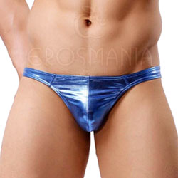 Tapa Sexo - Vinil Metalizado - Masculino - Azul