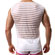 Camiseta Masculina - Microfibra Listrada - Branca (Imagem 2 de 2)