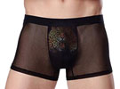 Cueca Boxer - Leopardo - Preta