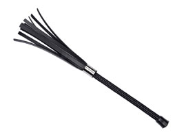 Chicote de Couro Ecológico - Preto
