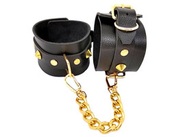 Algemas Hard com Corrente e Spikes Dourados