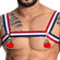Arreio Masculino - Elástico Tricolor e Argolas (Imagem 1 de 2)