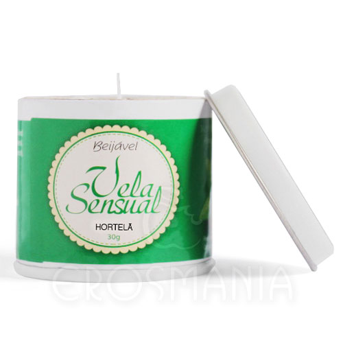 Vela Sensual Beijável - Hortelã - 30g