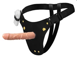 Cinta com Pênis Maciço e Vibrador