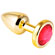 Plug Anal G Abs Less Dourado Com Joia (Imagem 1 de 4)