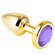 Plug Anal G Abs Less Dourado Com Joia (Imagem 2 de 4)