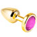 Plug Anal G Abs Less Dourado Com Joia (Imagem 3 de 4)