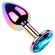 Plug Anal Multicolor Metal com Joia P - Azul (Imagem 2 de 2)