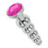 Hard Metal Plug Ball - Crystal Pink - Plug anal (Imagem 2 de 2)