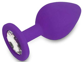 Plug Anal P Silicone Roxo - Com Joia