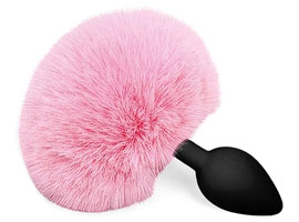 Butt Plug Bunny Tail Light Pink G - silicone
