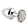 Plug de Metal P Pedra Cravejada Strass - Cromado (Imagem 1 de 2)
