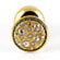 Plug de Metal P Pedra Cravejada Strass - Dourado (Imagem 2 de 2)