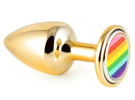 Plug de Metal P Linha Pride Hard - Dourado