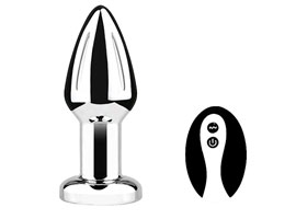 Plug anal de Metal - Vibrador e Controle Remoto